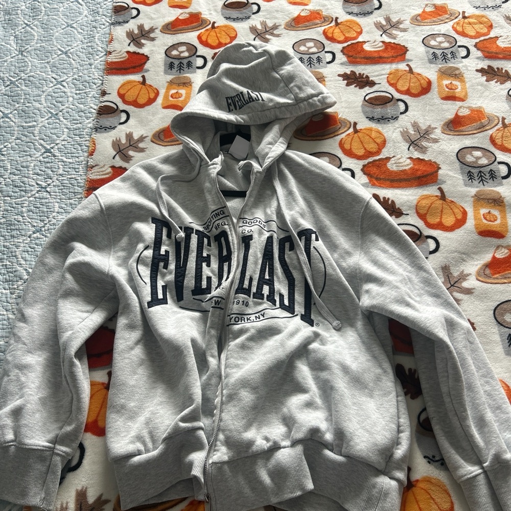 Everlast Gray Hooded Sweatshirt - Classic Logo
